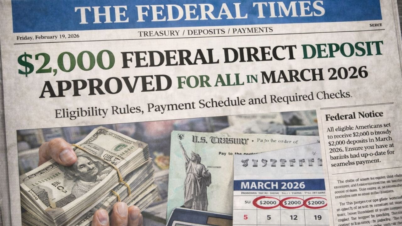 $2,000 Federal Direct Deposit in March 2026 – What You Need to Know