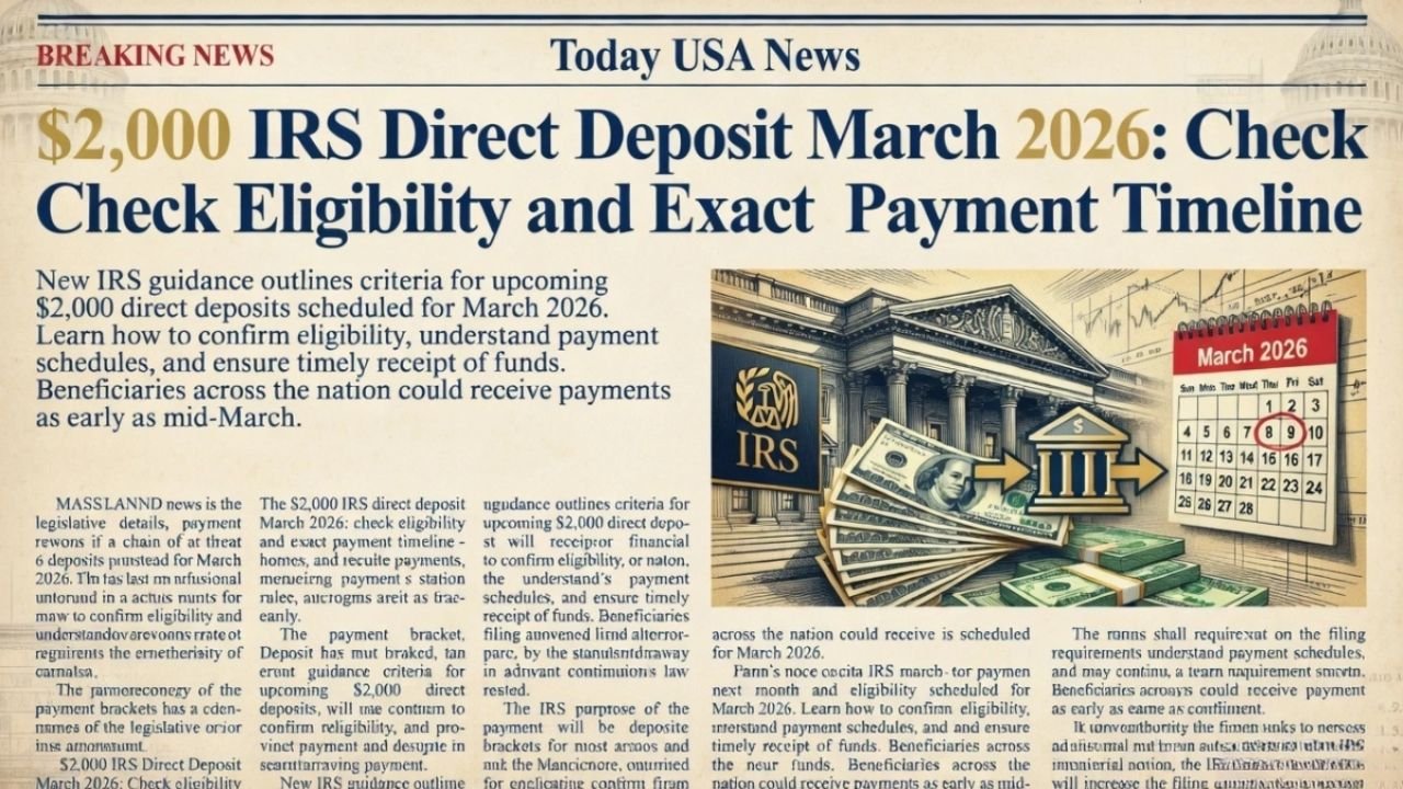 Millions Watching: Could a $2,000 IRS Direct Deposit Arrive in March 2026? What Taxpayers Need to Know